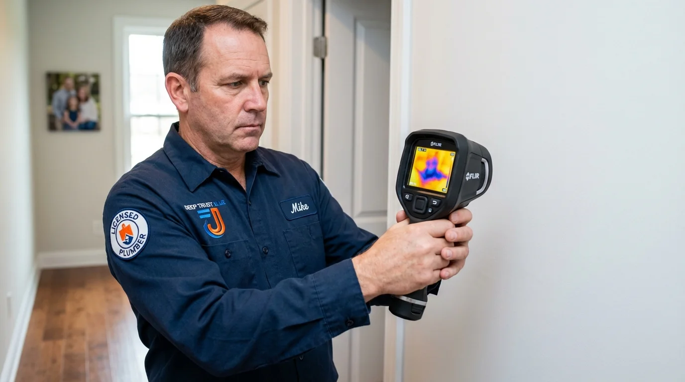 Thermal imaging leak detection by Johns Plumbing LLC in Wasco